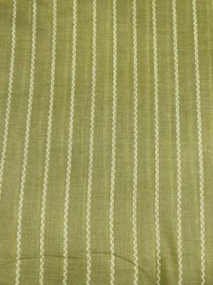 Handloom jamdani fabric with woven motifs design - Green/ Handloom jamdani