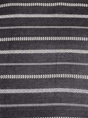 Handloom jamdani fabric with woven motifs design - Grey/ Handloom jamdani