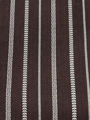 Handloom jamdani fabric with woven motifs design - Brown/ Handloom jamdani