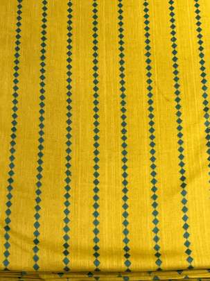 Handloom jamdani fabric with woven motifs design - Yellow/ Handloom jamdani