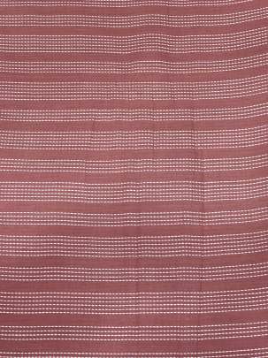 Handloom jamdani fabric with woven motifs design - Peach/ Handloom jamdani