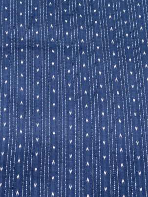 Handloom jamdani fabric with woven motifs design - Blue/ Handloom jamdani