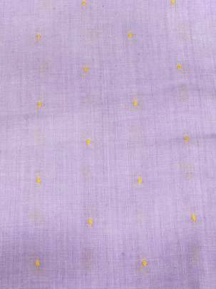 Handloom jamdani fabric with woven motifs design - Lavender/ Handloom jamdani