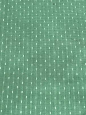 Handloom jamdani fabric with woven motifs design - Pista green/ Handloom jamdani