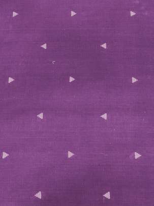 Handloom jamdani fabric with woven motifs design - Magenta/ Handloom jamdani