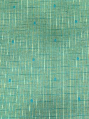 Handloom jamdani fabric with woven motifs design - Pista green/ Handloom jamdani