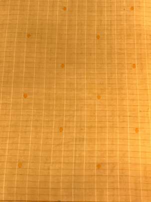 Handloom jamdani fabric with woven motifs design - Saffron Yellow/ Handloom jamdani