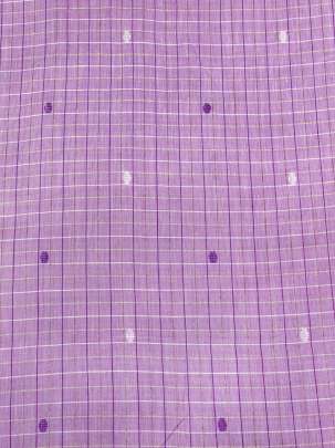 Handloom jamdani fabric with woven motifs design - Lavender/ Handloom jamdani