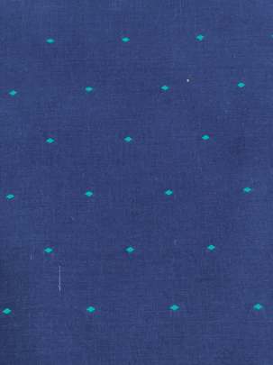 Handloom jamdani fabric with woven motifs design - Navy Blue/ Handloom jamdani