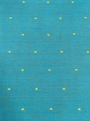 Handloom jamdani fabric with woven motifs design - Light Rama/ Handloom jamdani