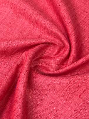 Handloom matka fabric - Peach/