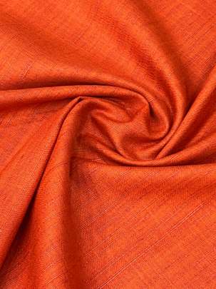 Handloom matka fabric - Rusty orange/