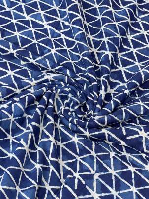 Indigo dhabu handblocked cotton print/ 