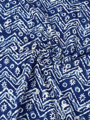 Indigo dhabu handblocked cotton print/