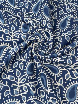 Indigo dhabu handblocked cotton print/ 