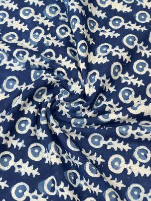 Indigo dhabu handblocked cotton print/