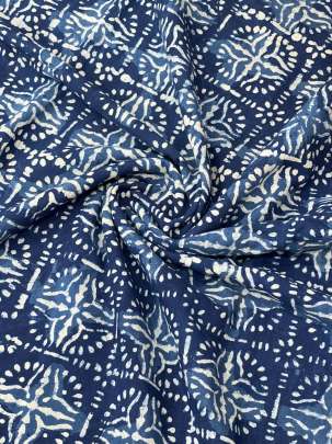 Indigo dhabu handblocked cotton print/ 