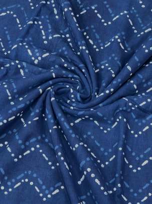 Indigo dhabu handblocked cotton print/ 