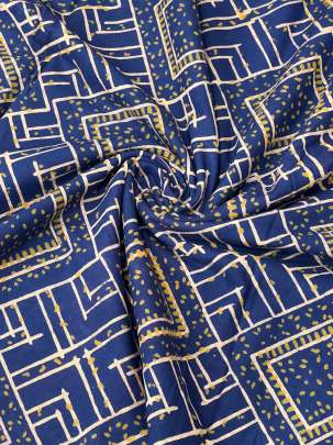 Indigo dhabu handblocked cotton print/