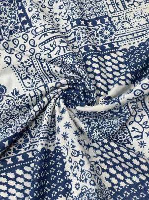 Indigo dhabu handblocked cotton print/ 