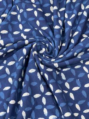 Indigo dhabu handblocked cotton print/