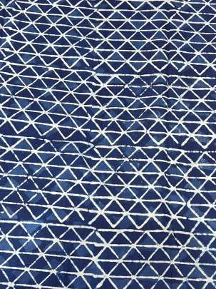 Indigo dhabu handblocked cotton print/ 