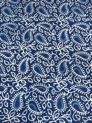 Indigo dhabu handblocked cotton print/ 