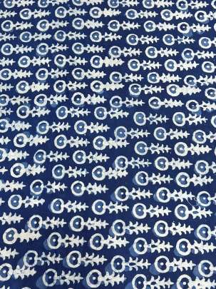 Indigo dhabu handblocked cotton print/ 