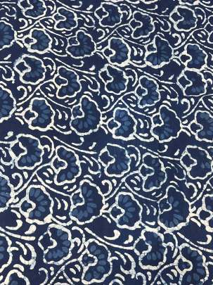 Indigo dhabu handblocked cotton print/ 