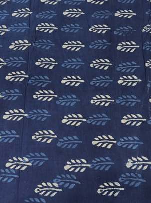 Indigo dhabu handblocked cotton print/ 