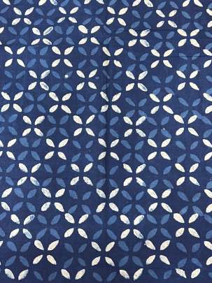 Indigo dhabu handblocked cotton print/ 