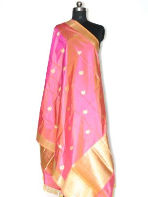 Katan silk handwoven banarasi butta duppata/