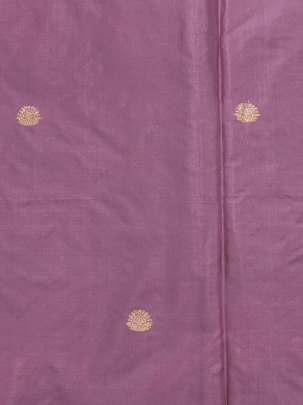 Katan silk with zari butti fabric - Onion Pink/ Katan Silk Fabrics