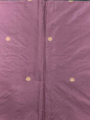 Katan silk with zari butti fabric - Onion Pink/ Katan Silk Fabrics