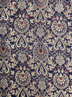  Kinkhab Navy Blue/ Pure Banarasi fabrics