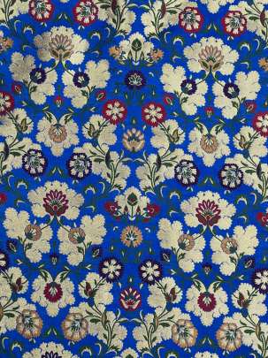  Kinkhab Royal Blue/ Pure Banarasi fabrics