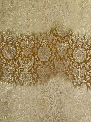  Kinkhab Shading Cream & Brown/ Pure Banarasi fabrics