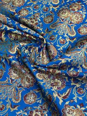  Kinkhab Sky Blue/ Pure Banarasi fabrics