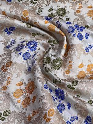  Kinkhab White/ Pure Banarasi fabrics