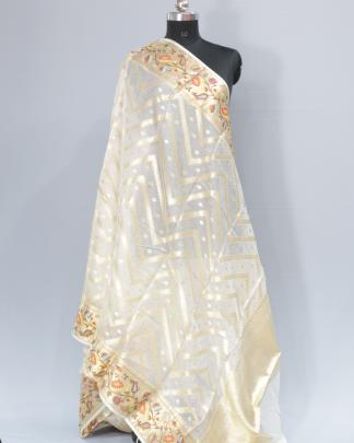 Kota silk with paithani border duppata/