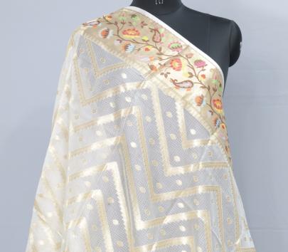 Kota silk with paithani border duppata/ Banarasi Duppatas 