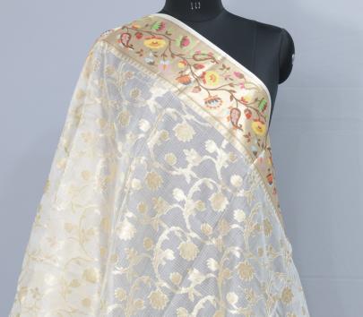 Kota silk with paithani border duppata/ Banarasi Duppatas 