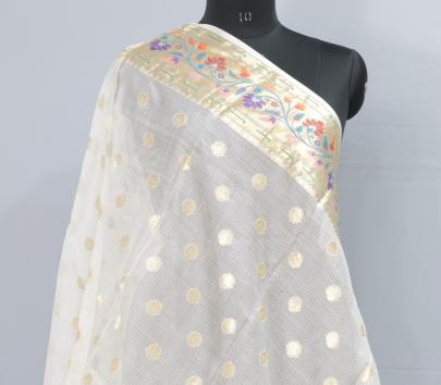 Kota silk with paithani border duppata/ Banarasi Duppatas 