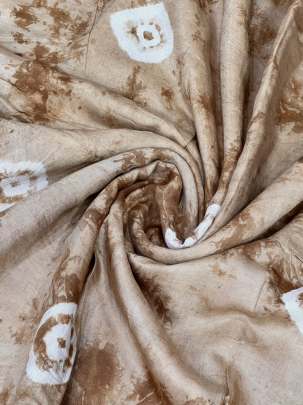 Masline tie dye fabric - Brown/