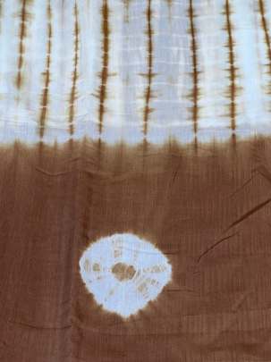 Masline tie dye fabric - Brown/ 