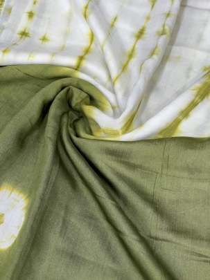 Masline tie dye fabric - Mehndi green/