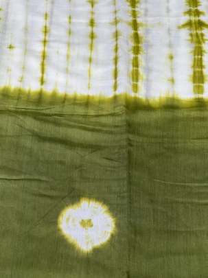 Masline tie dye fabric - Mehndi green/ 