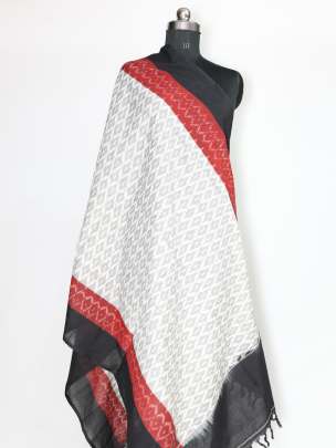 Mercerised cotton ikkat duppata/ Duppatas & Stoles