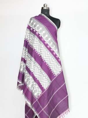 Mercerised cotton ikkat duppata/ Duppatas & Stoles