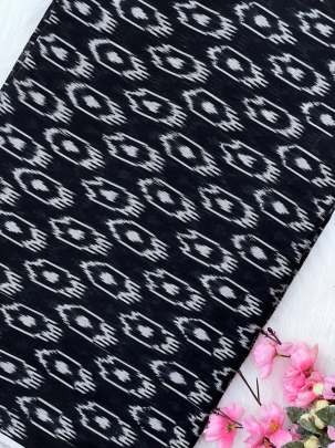 Mercerised cotton ikkat fabric/ 